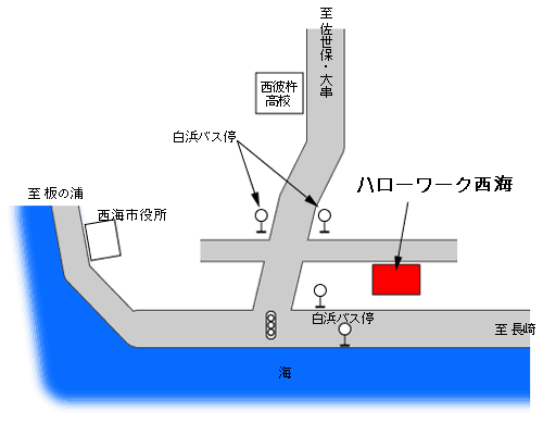 西海出張所の地図